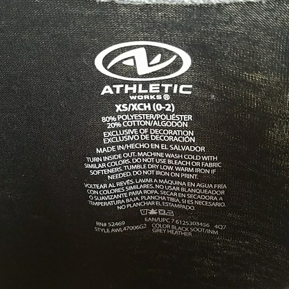 Athletic Works Shirt 1/2 sleeve black and gray - Picture 3 of 4